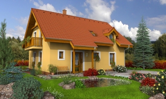 Einfamilienhaus, das sich für schmale Grundstücke eignet.